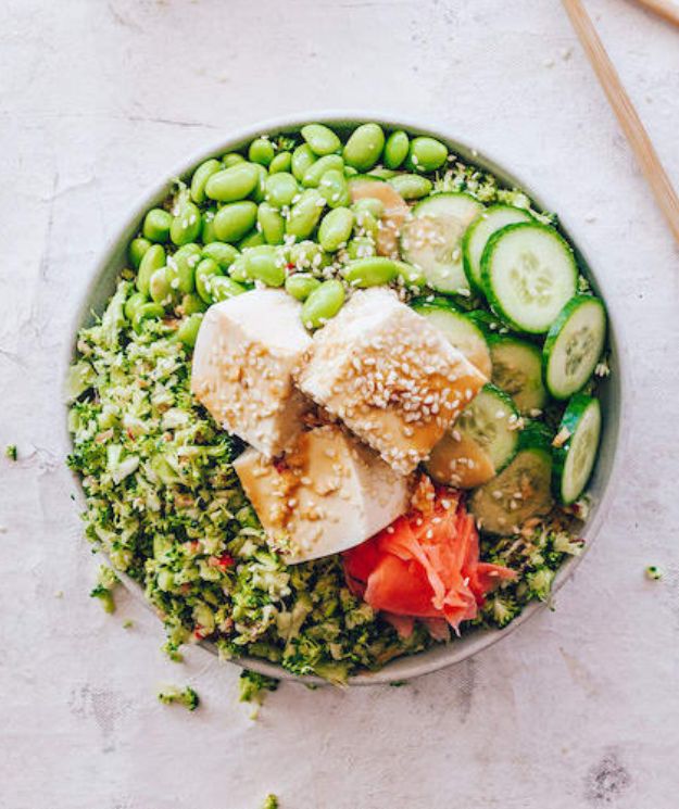 Broccoli Poke Bowl in the Thermomix