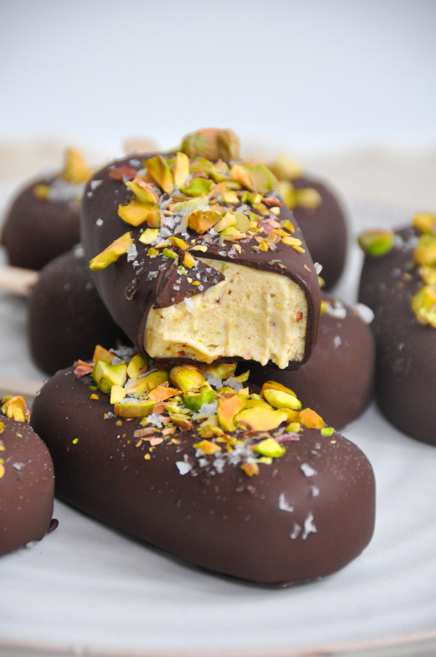 Mini Vegan Pistachio Ice Creams