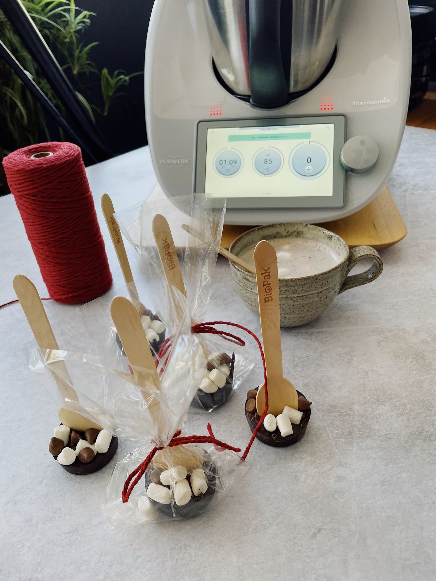 Hot Choccy Spoons made in the Thermomix