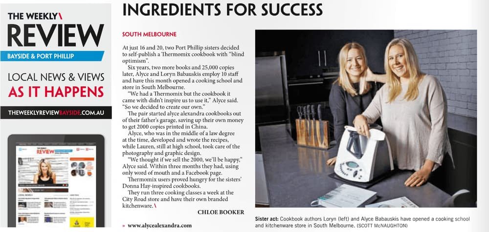 Alyce and Loryn Feature in The Weekly Review