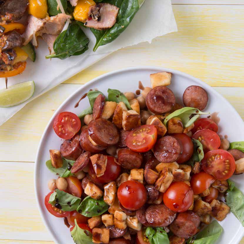 Chorizo Salad With Pomegranate Dressing in the Thermomix | Recipe