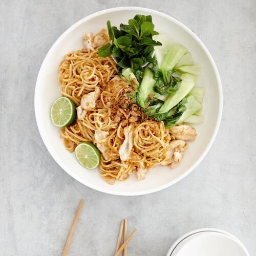 Thermomix Peanut Chicken Noodles Recipe