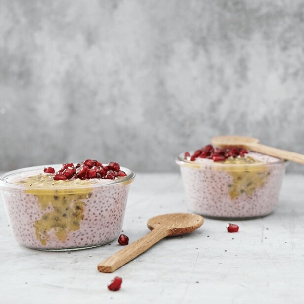 Thermomix Pink Chia Puddings