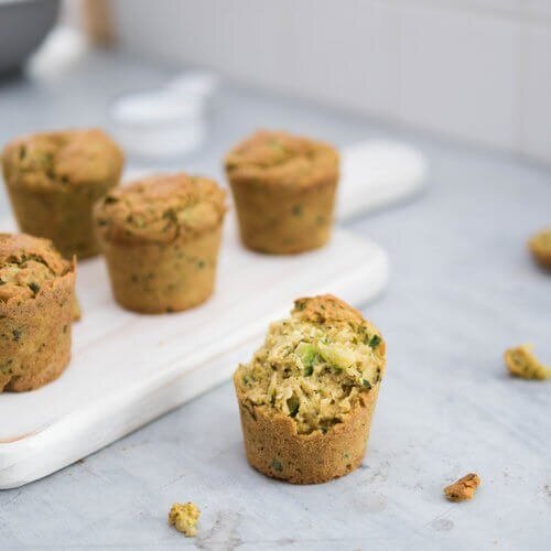 Thermomix Super Cheesy Vegan Zucchini & Basil Muffins Recipe