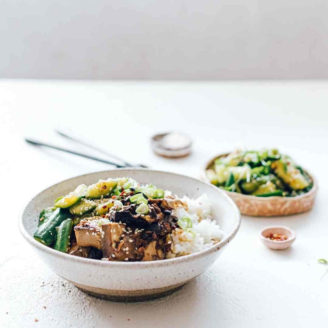 Silky Saucy Tofu and Rice in the Thermomix