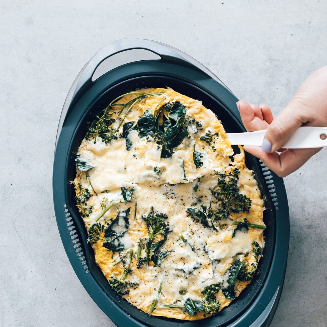 Best Thermomix Omelette cooked on the steaming mat