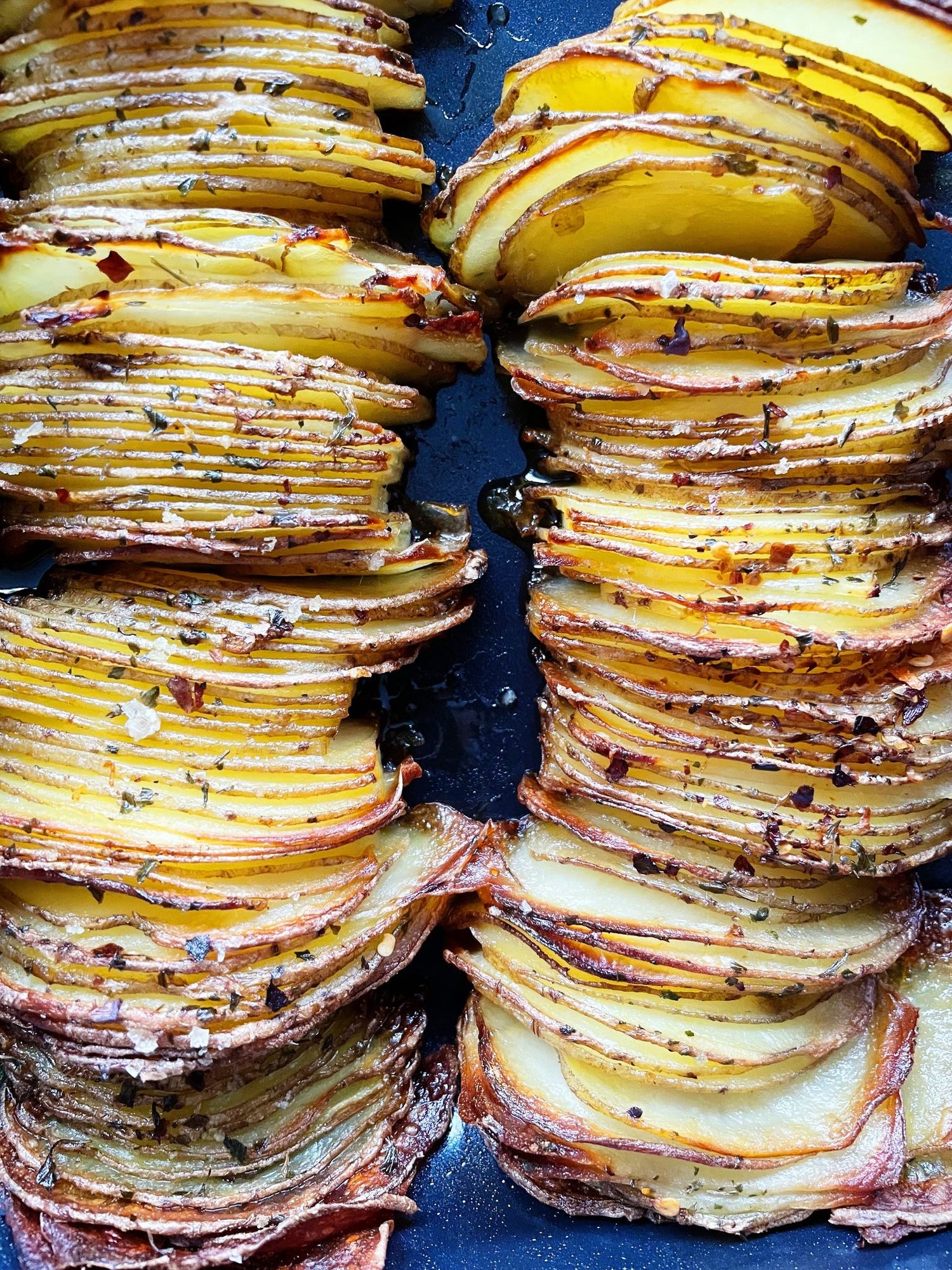 Crispy Sliced Roasted Potatoes in the Thermomix