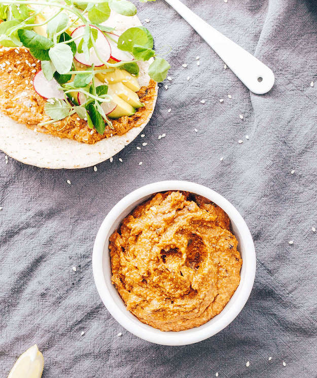 Harissa Eggplant Dip in the Thermomix