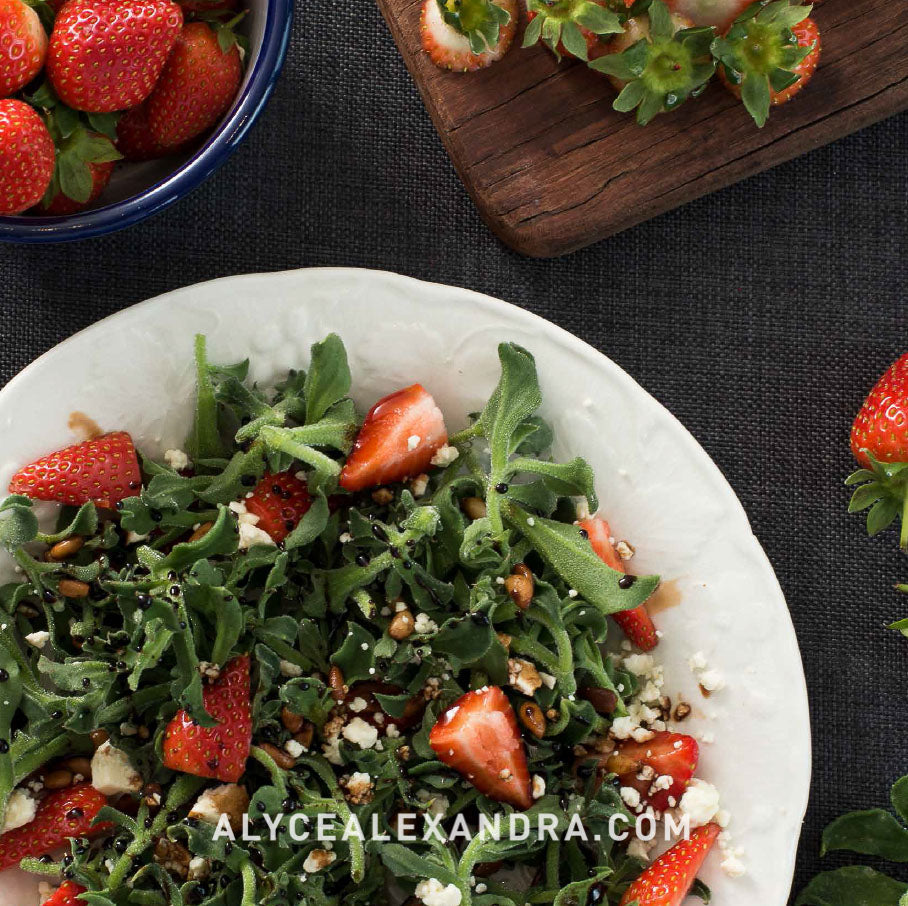 Thermomix Ice Plant Salad with Balsamic Reduction