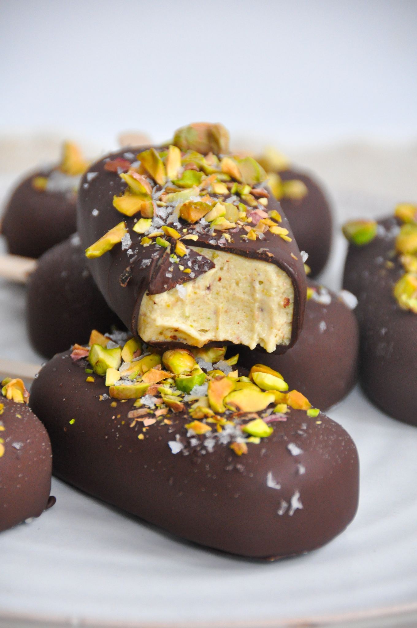 Mini Vegan Pistachio Ice Creams
