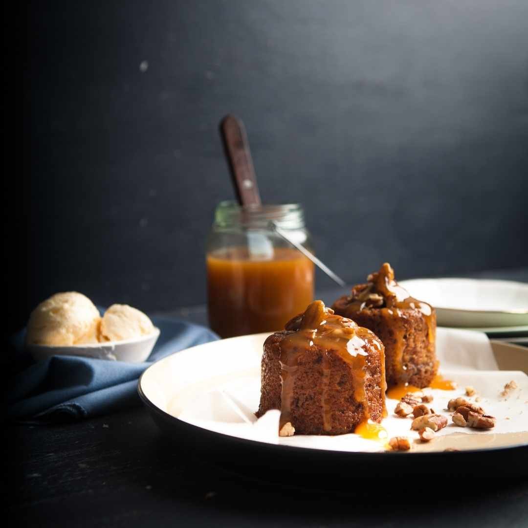 Steamed sticky date puddings in Silicone Dariole Moulds