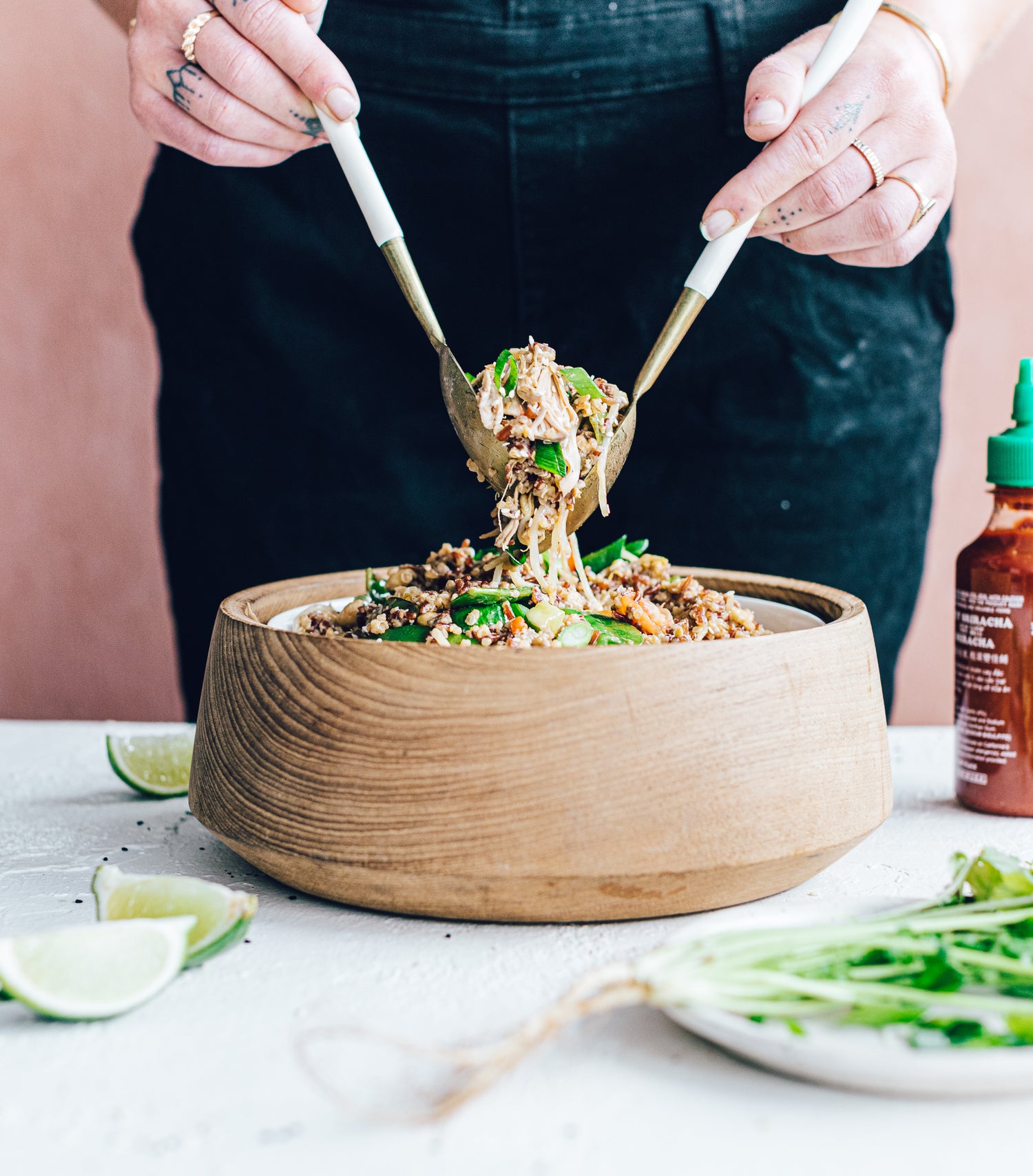 Vegan Warm Sichuan ‘Chicken’ Red Rice Salad in the Thermomix | Recipe