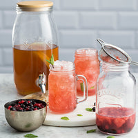 Watermelon blueberry kombucha from the 3L crock