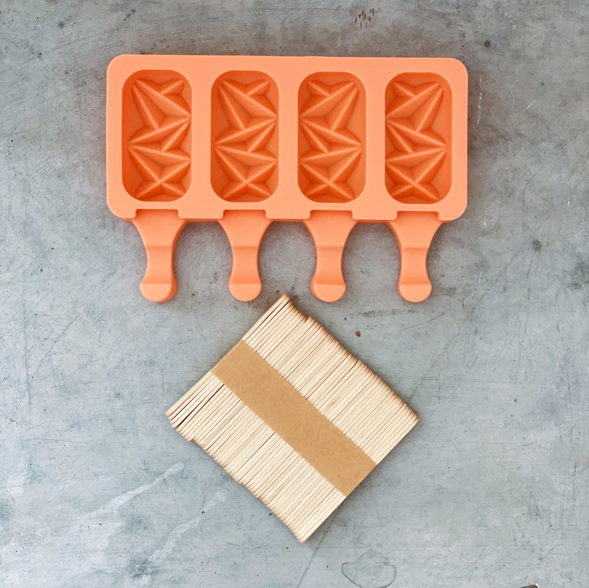 Crystal Ice Cream Moulds + Free Sticks