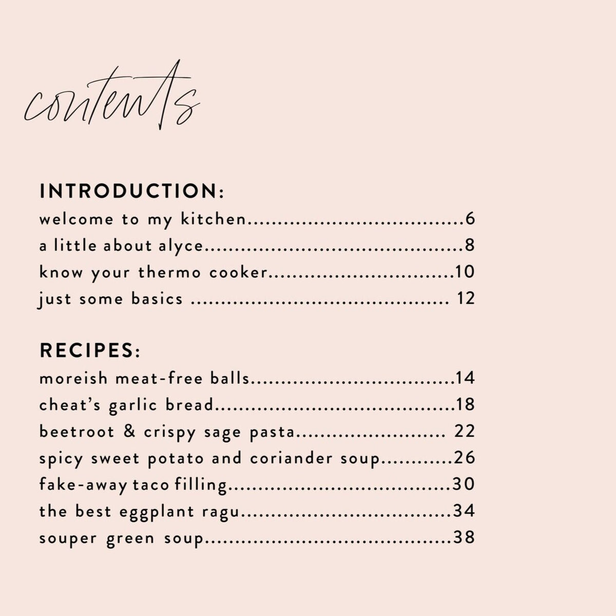Inside pages of Alyce's Heavy Rotation recipe collection