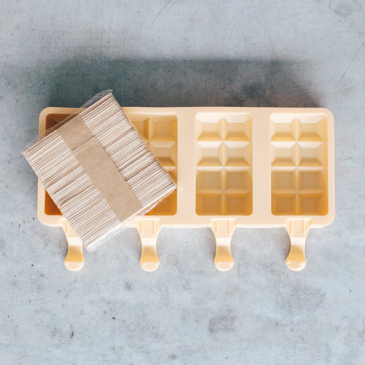 Chocolate block ice cream moulds with free sticks