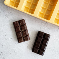 Chocolate block ice cream in the mould