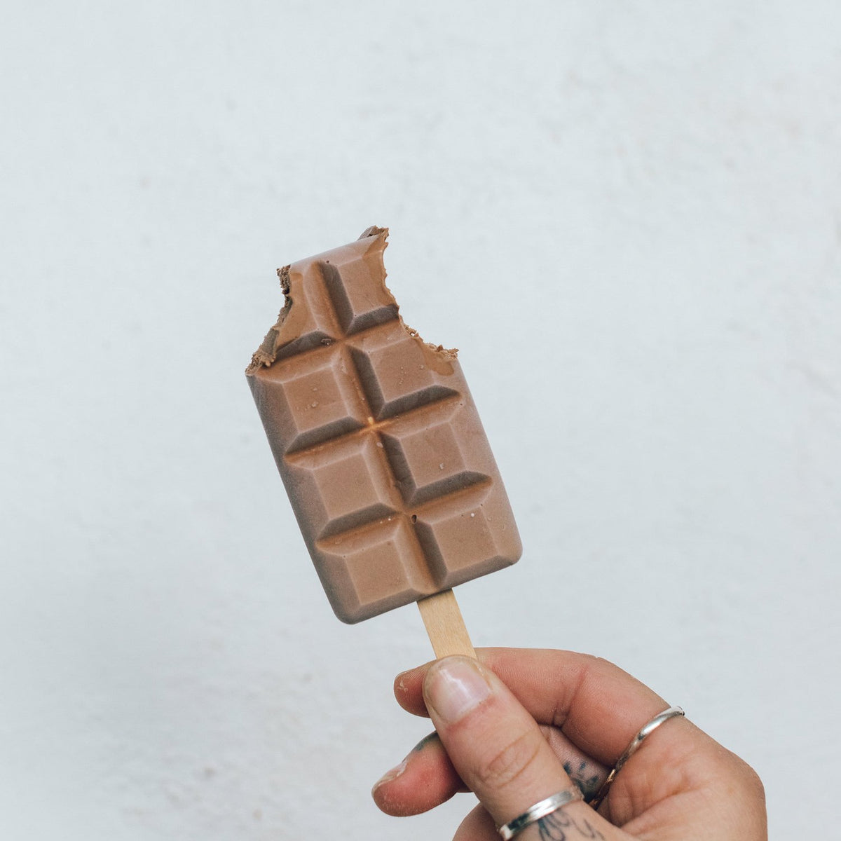 Homemade chocolate block ice creams