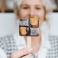 Chocolate block ice creams from the moulds