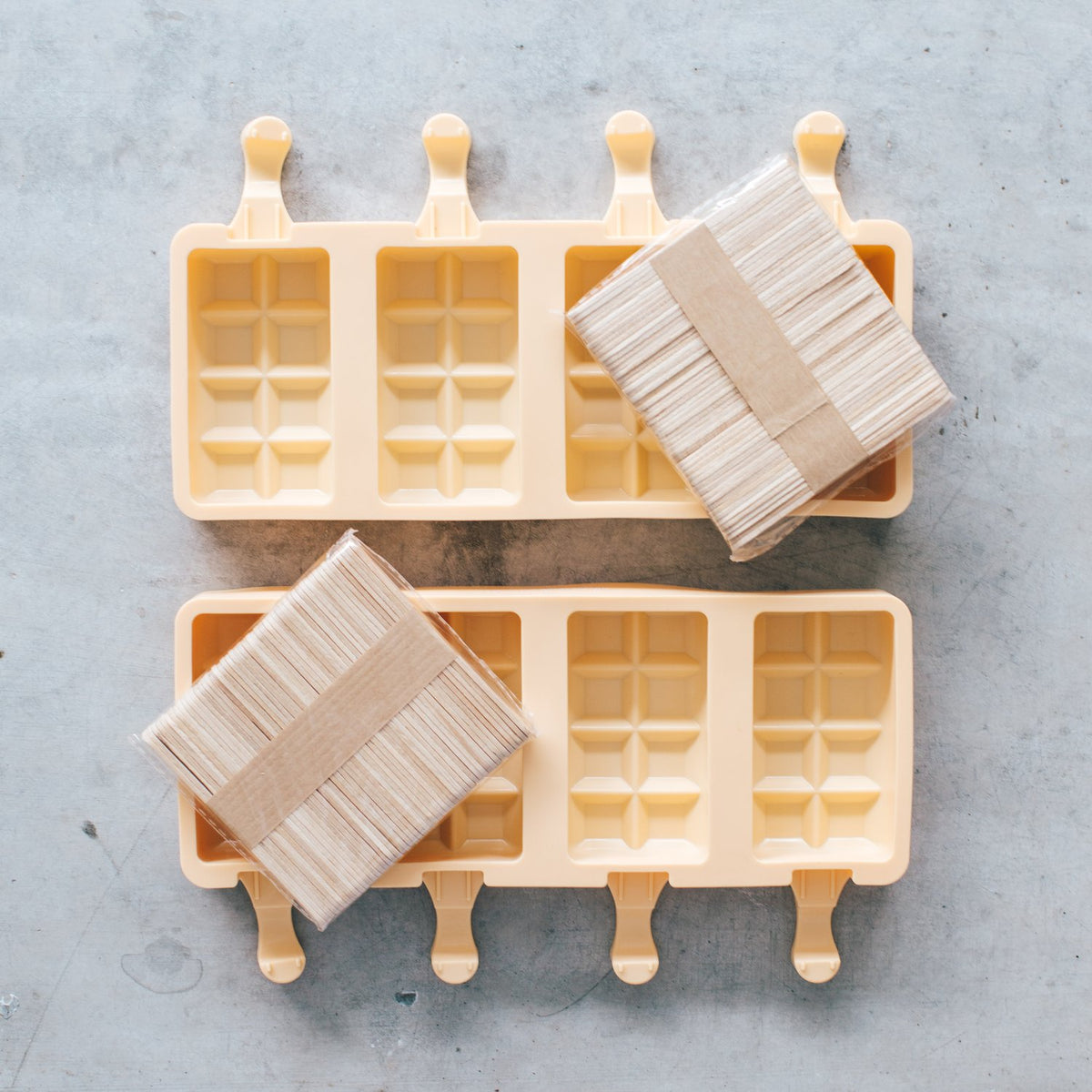 Chocolate block ice cream moulds