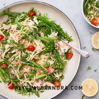 Flaked salmon steamed in the Thermomix Varoma