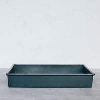 Empty Deep Sheet Pan shown from above, with high straight sides