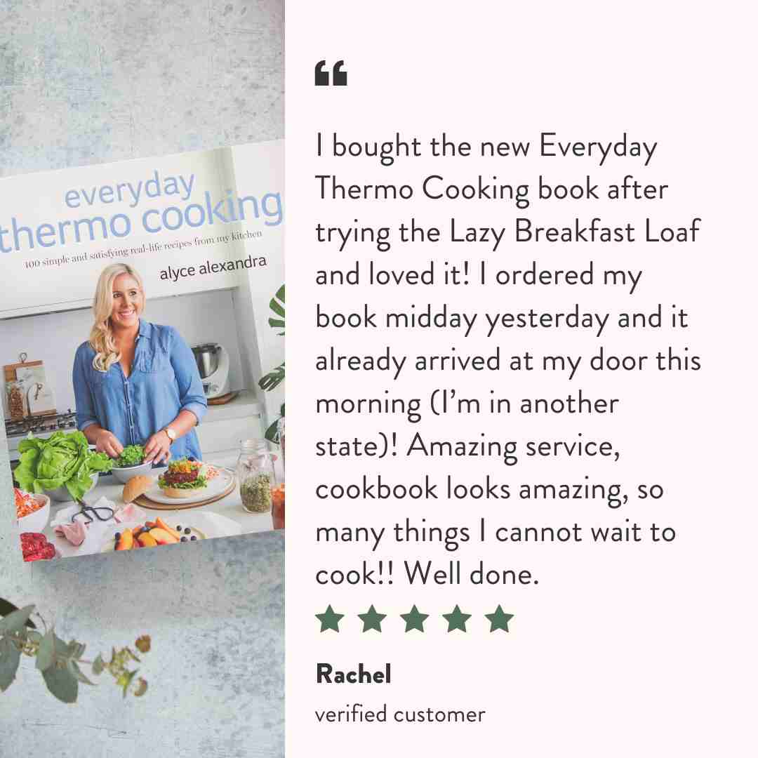 Reader testimonial for Everyday Thermo Cooking for Thermomix