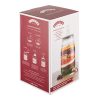 Kilner Fermentation Set in its retail box, showing how the airlock system works