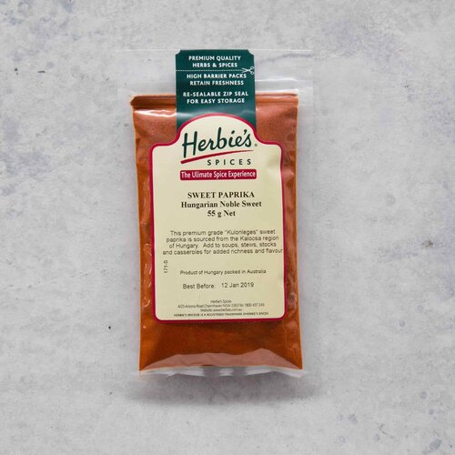 Herbies spices on the shelf
