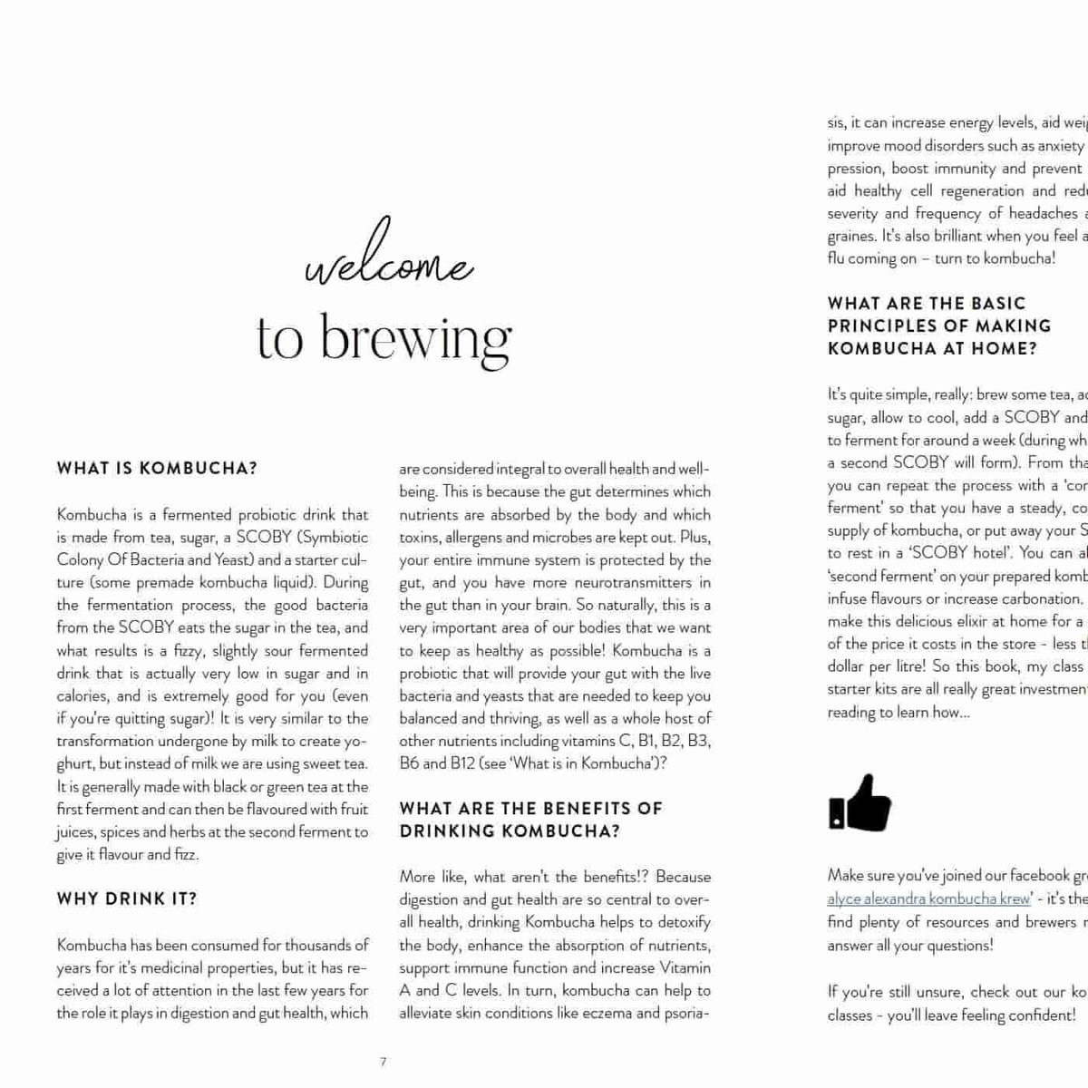 Kombucha for Beginners book page