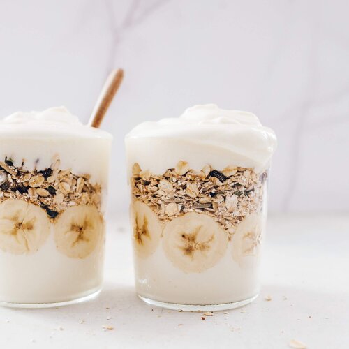 Thick homemade yoghurt made with kuzu