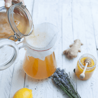 Straining kombucha
