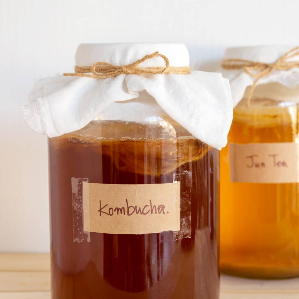 Kombucha bottle label