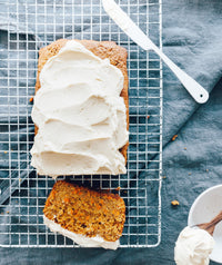 Carrot cake baked in the loaf tin