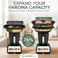 Expand your Varoma capacity: standard TM7 Varoma compared with the MaxiSteam Extender