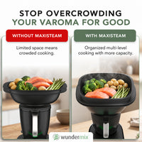 Stop overcrowding your Varoma: TM7 Varoma with and without the MaxiSteam Extender