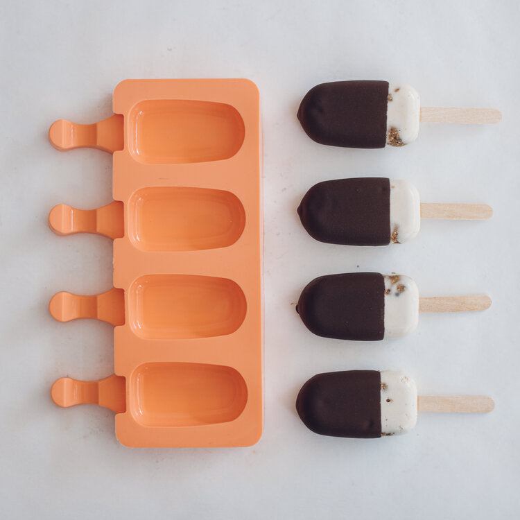 Mini silicone ice cream moulds with free sticks