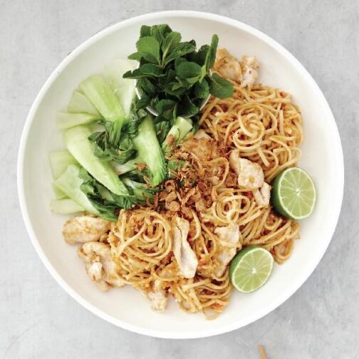 Recipe spread from Quick Dinners in the Thermomix cookbook