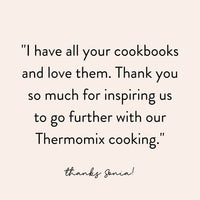 Recipe spread from Quick Fix: Every Occasion, cookbook for Thermomix