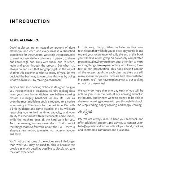 Recipes From Our Cooking School for Thermomix introduction