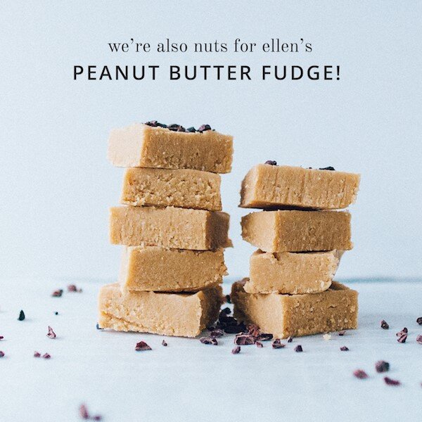 Peanut butter fudge set in the silicone square pan