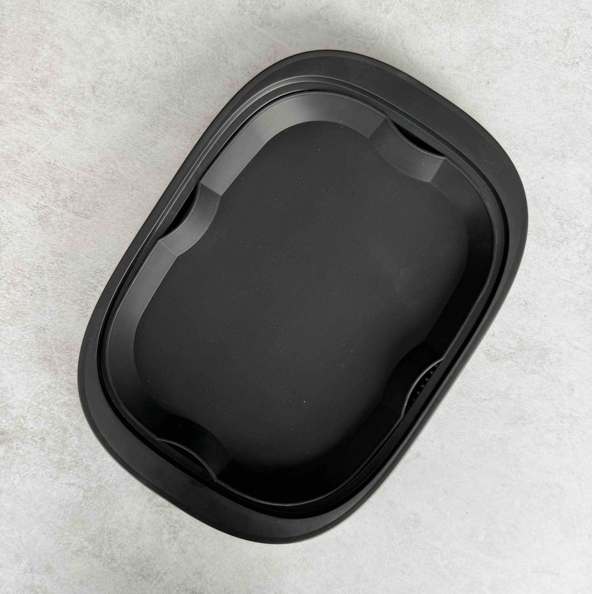 Silicone Steaming Mat for Varoma shown from above, its raised rim and solid base visible