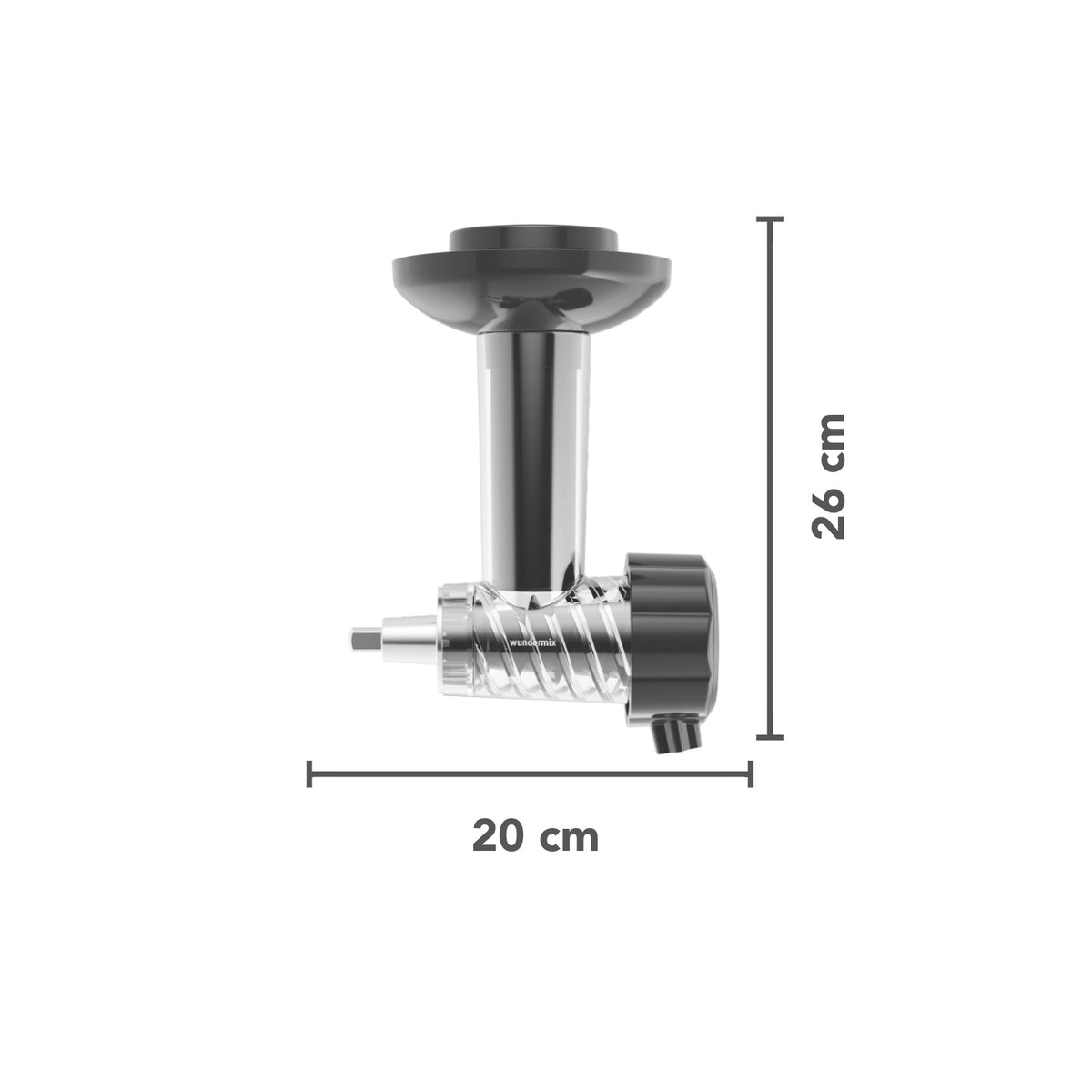 Dimensions of the Soft-Serve Ice Cream attachment: 20 cm wide and 26 cm tall