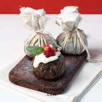 Puddings steamed on the stainless steel trivet in a slow cooker