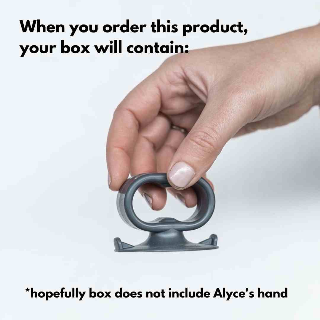 What comes in the box with the Suction Handle for Varoma Lid: the single suction handle, and hopefully not Alyce's hand