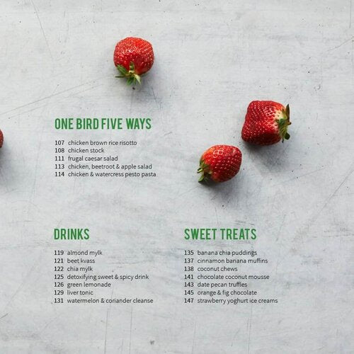 Recipe contents from Super Healthy Recipes for Thermomix