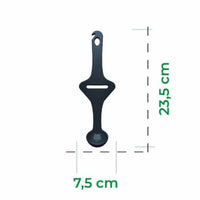 Dimensions of the Tastix tasting spoon: 7.5 cm wide and 23.5 cm long