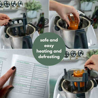 Thermo Baby Bottle Warmer being lifted out of the Thermomix bowl by its handle