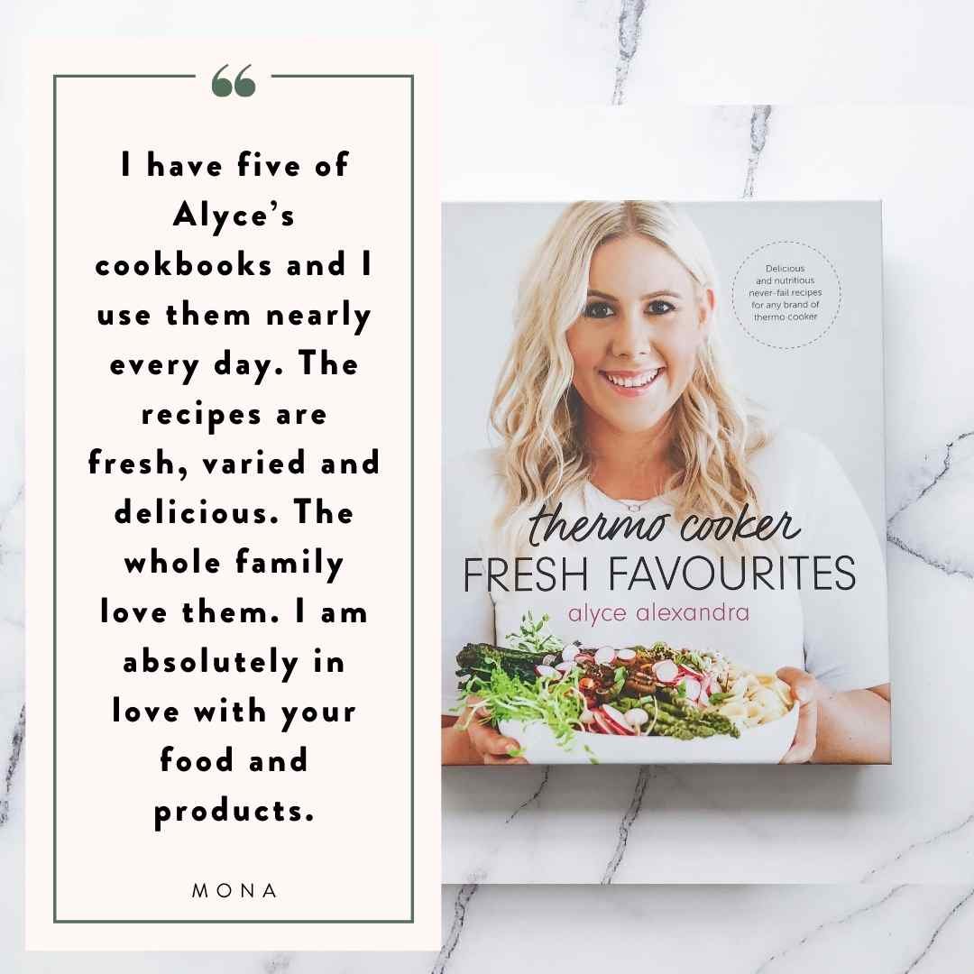 Reader testimonial for the Thermo Cooker Fresh Favourites cookbook
