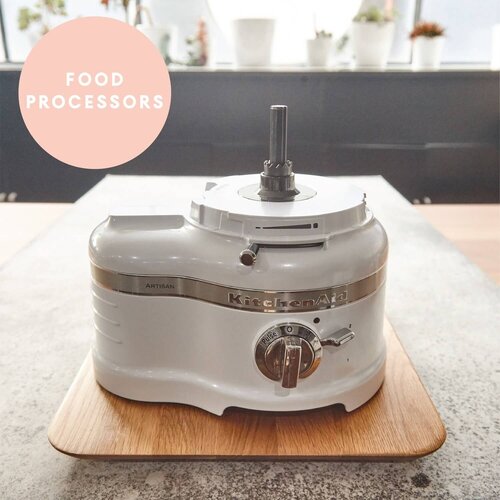 Food processor sitting on the Thermo Deluxe Slide Board, showing it fits other appliances